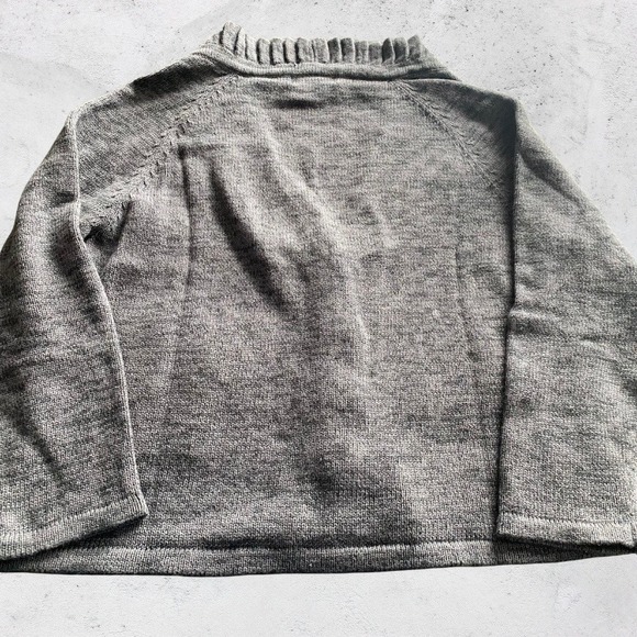 Timberlea Cardigan Sweater Large Sheep Trees Grey Snap Button Cottagecore Raime - Picture 8 of 8